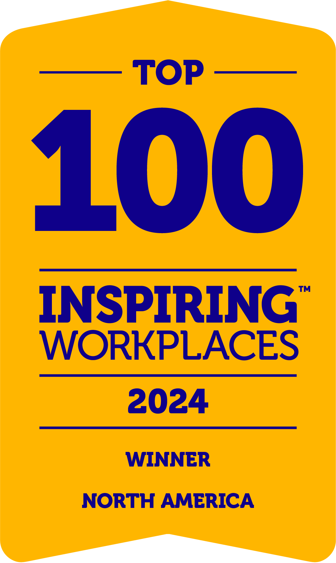 Top 100 Inspiring Workplaces North America Winner, 2024